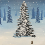 2023 Great Hearts Holiday Card - a snowy tree