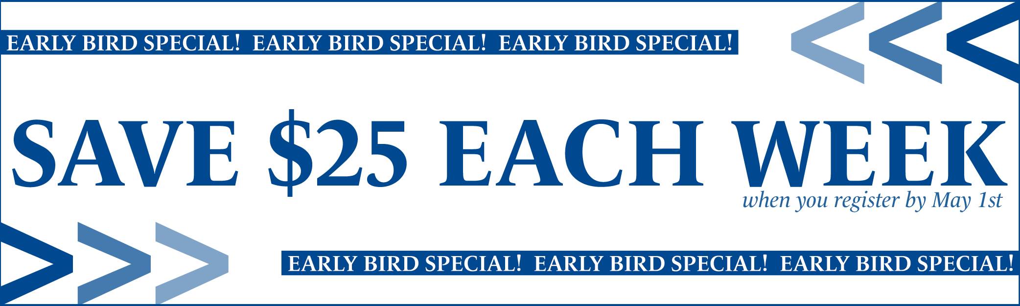 early bird discount